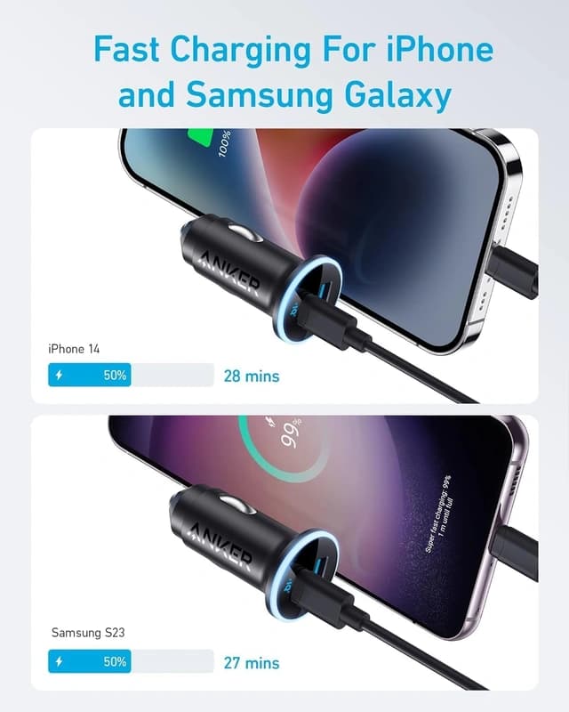 شارژر فندکی 52.5 وات انکر Anker 323 Car Charger 52.5W — تصویر ۳