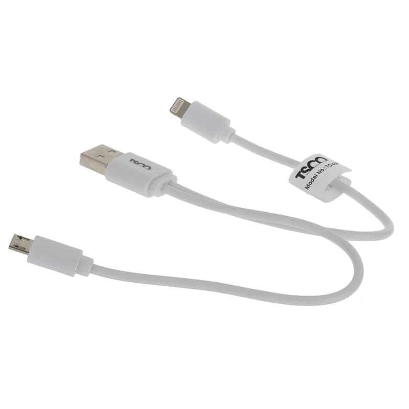 کابل تبدیل USB به microUSB و لایتنینگ تسکو مدل TC-A28 طول 0.2 متر — تصویر ۳