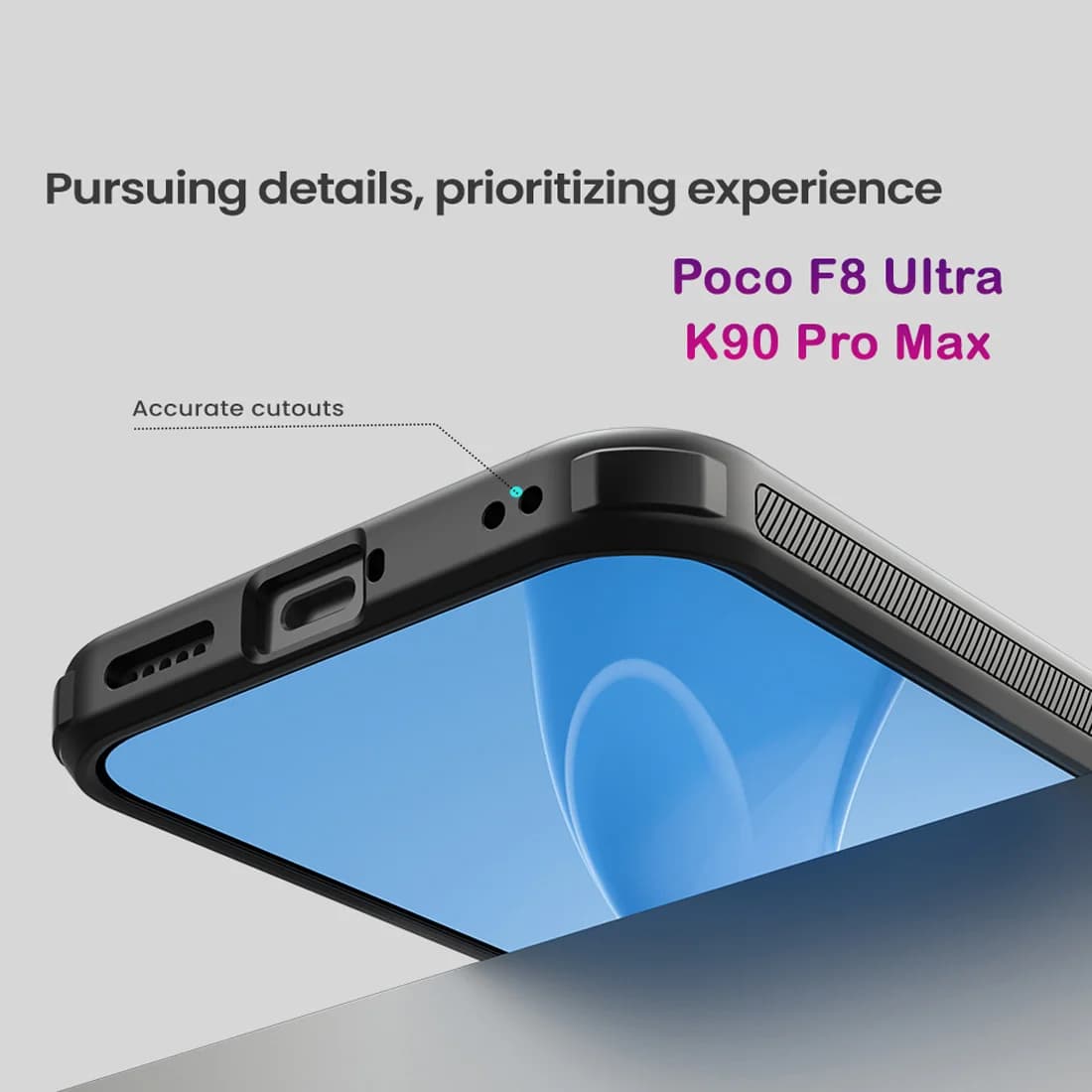 قاب ضدضربه دودی Poco F8 Ultra مارک نیلکین مدل Super Frosted Shield Pro Clear — تصویر ۴