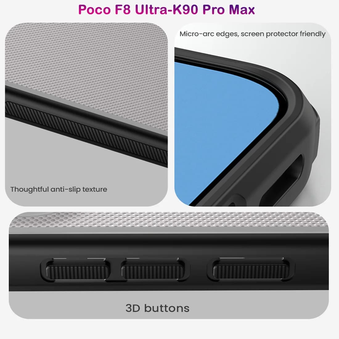 قاب ضدضربه دودی Poco F8 Ultra مارک نیلکین مدل Super Frosted Shield Pro Clear — تصویر ۳