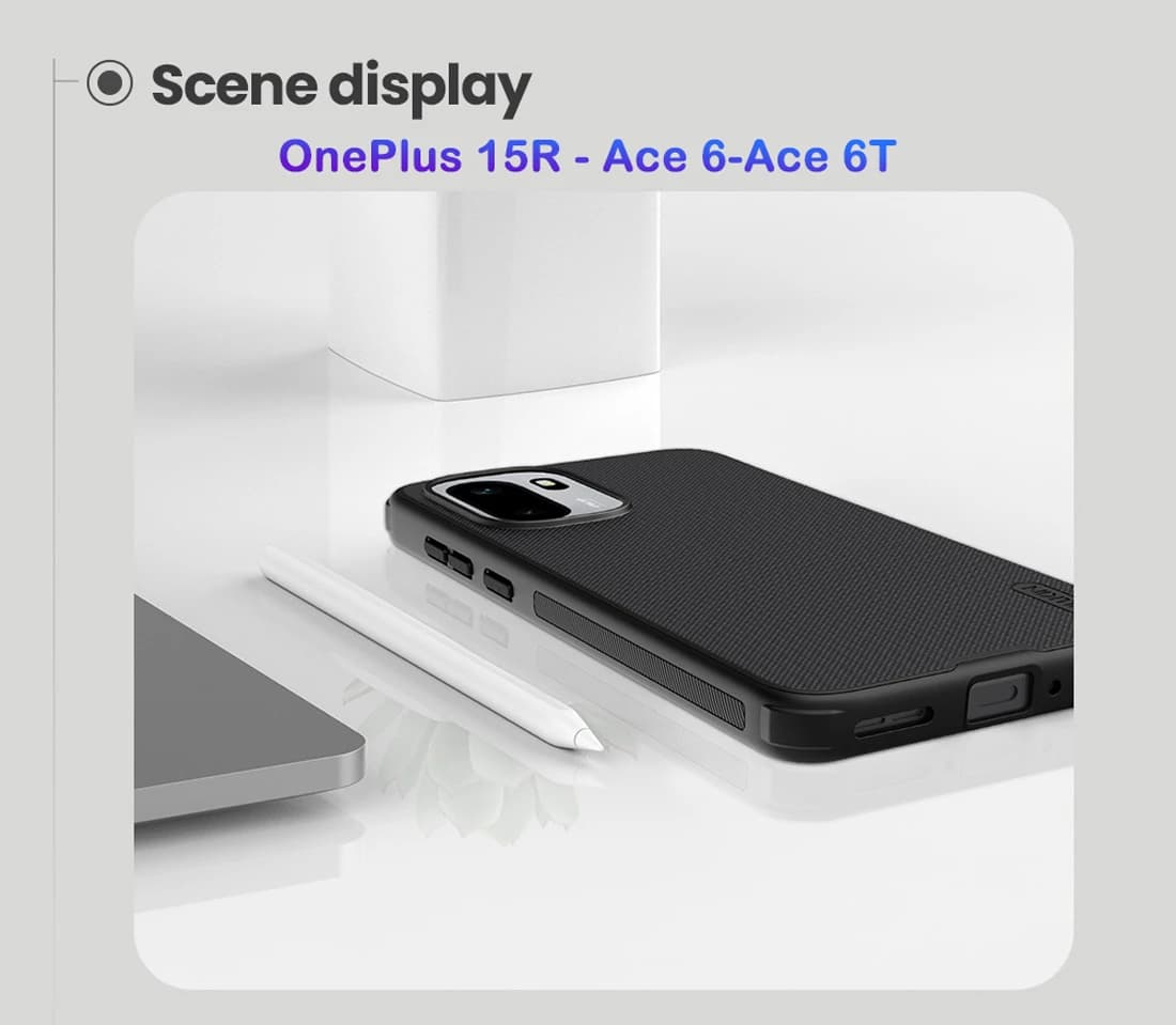 قاب ضدضربه OnePlus Ace 6T مارک نیلکین مدل Super Frosted Shield Pro — تصویر ۱۲