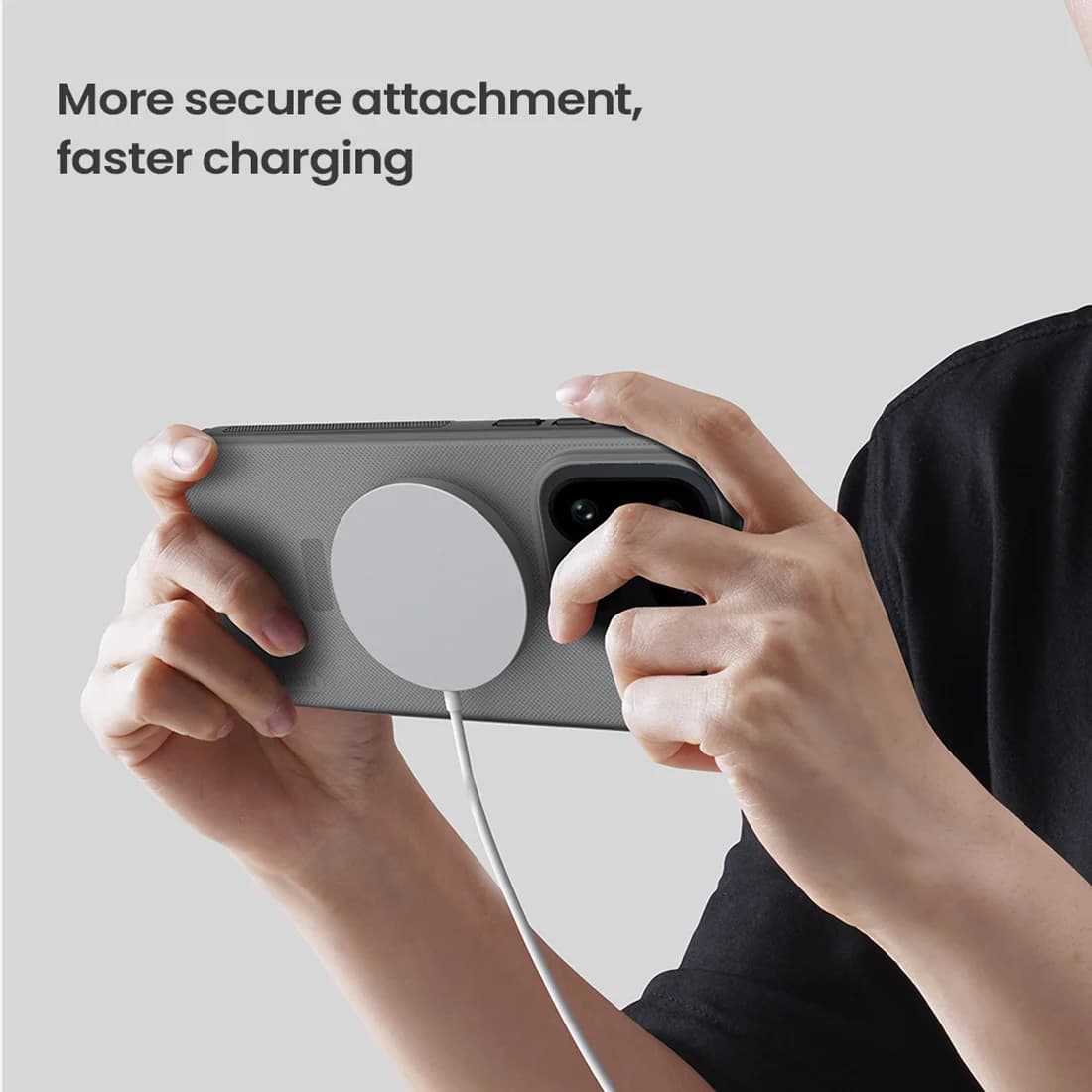 قاب ضدضربه دودی مگنتی OnePlus 15 مارک نیلکین مدل Super Frosted Shield Pro Clear Magnetic — تصویر ۵