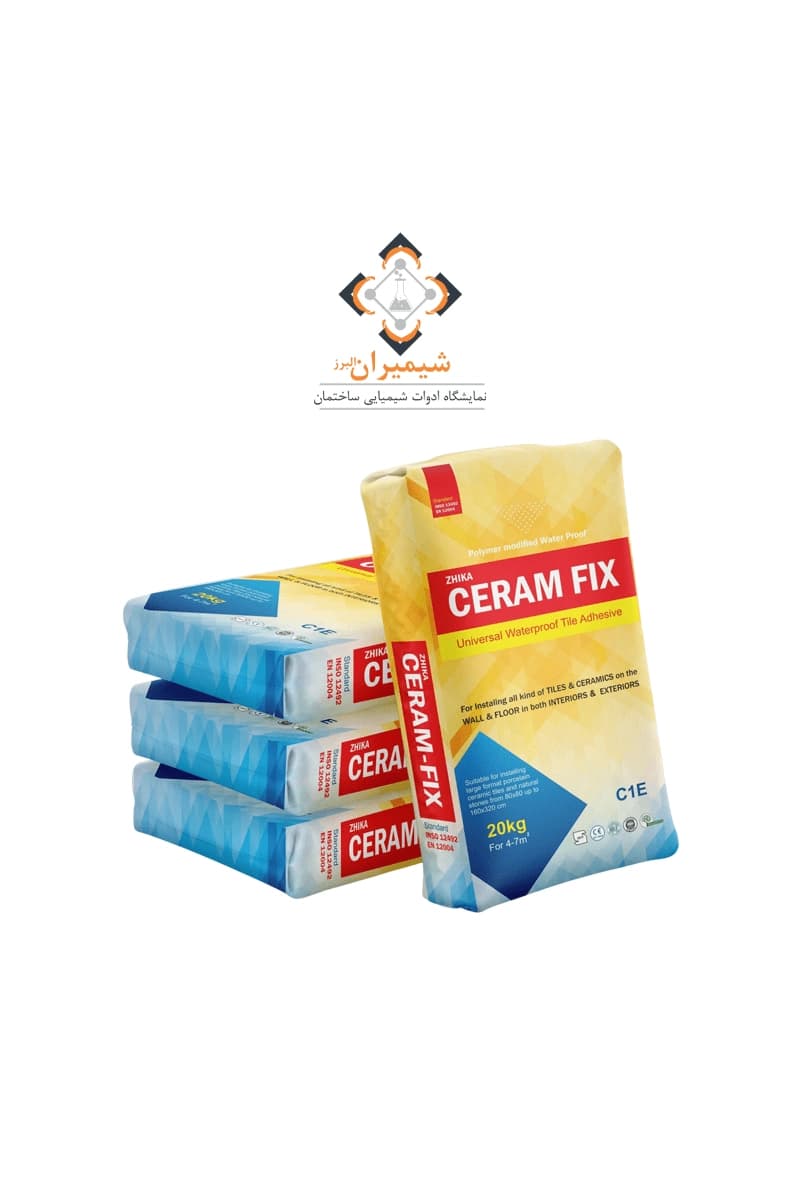 چسب کاشی پودری سرام فیکس C1E شرکت ژیکاوا