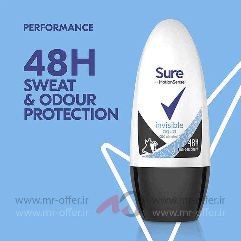دئودورانت رولی زنانه رکسونا Rexona مدل Invisible Aqa — تصویر ۶
