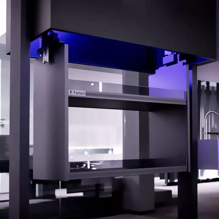 سبد آگیلیس برقی هوایی ریلی آسانسوری کریستال عرض 900mm فانتونی G261