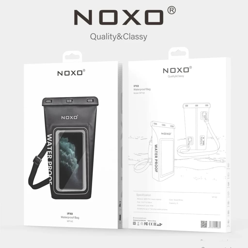 کیف ضد آب موبایل نوکسو مدل WP‑N2 ظرفیت 2 لیتر با استاندارد IPX8 مناسب گوشی تا 7.5 اینچ — تصویر ۶