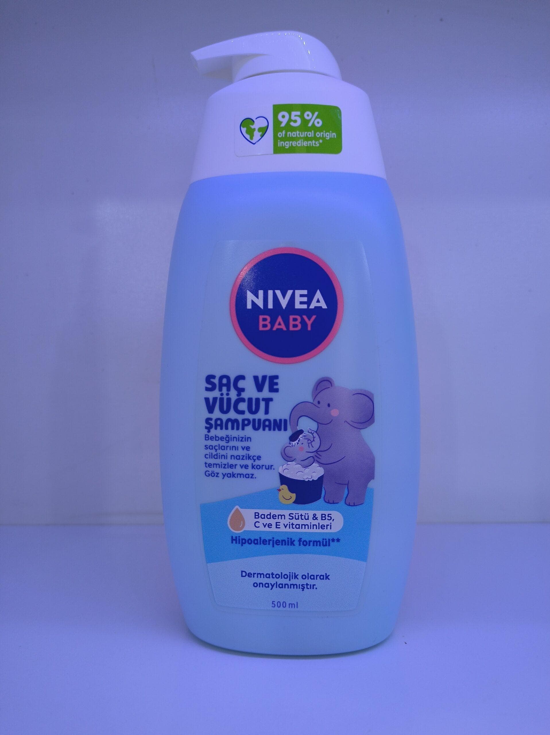 شامپو سر و بدن کودک نیوآ nivea ویتامینه و حاوی شیر بادام حجم 500 میلی — تصویر ۵