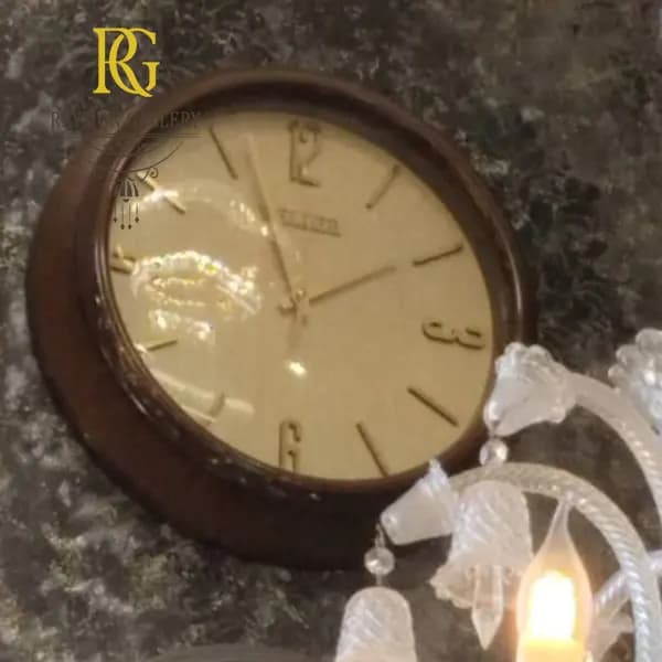 ساعت دیواری ولدر قهوه ای قطر40