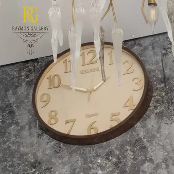ساعت دیواری کرم بی صدا قطر50