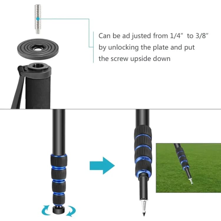 تک پایه نیور NEEWER T222 NEW VERSION ALUMINUM ALLOY TRIPOD MONOPOD+STAND BASE — تصویر ۱۰