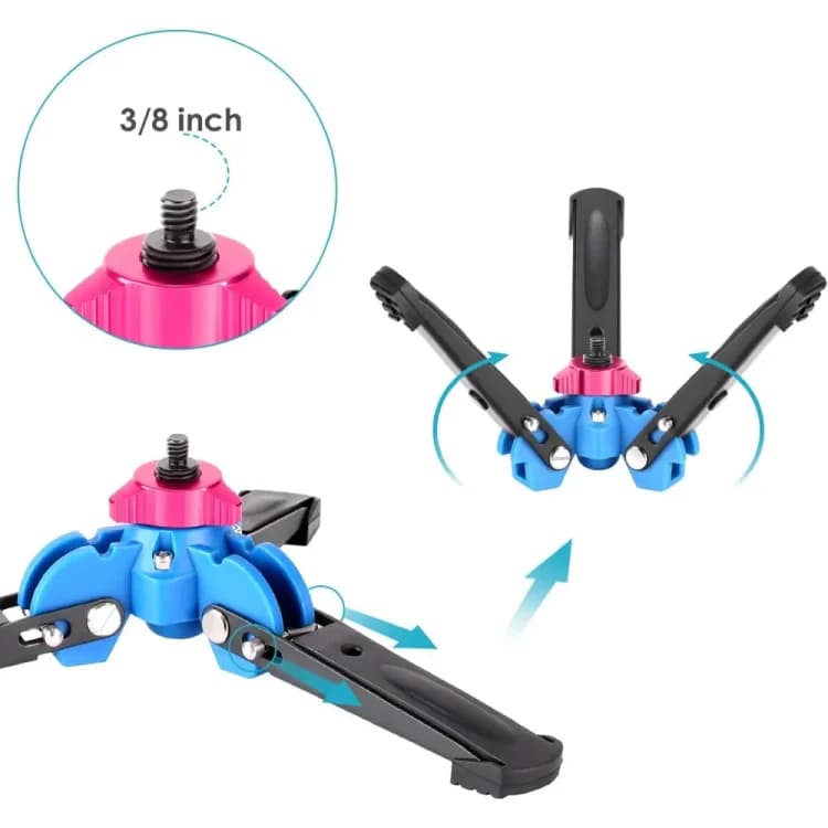 تک پایه نیور NEEWER T222 NEW VERSION ALUMINUM ALLOY TRIPOD MONOPOD+STAND BASE — تصویر ۱۱