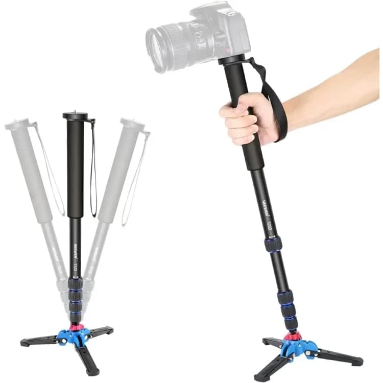 تک پایه نیور NEEWER T222 NEW VERSION ALUMINUM ALLOY TRIPOD MONOPOD+STAND BASE — تصویر ۹