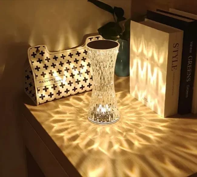 آباژور کریستال رومیزی شارژی کمر باریک کد (2220) — تصویر ۵