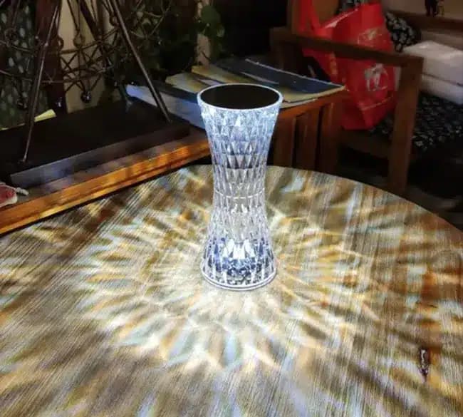 آباژور کریستال رومیزی شارژی کمر باریک کد (2220) — تصویر ۳