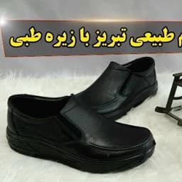 کفش مردانه طبی مدل چرم طبیعی زیره پیو طبی — تصویر ۲