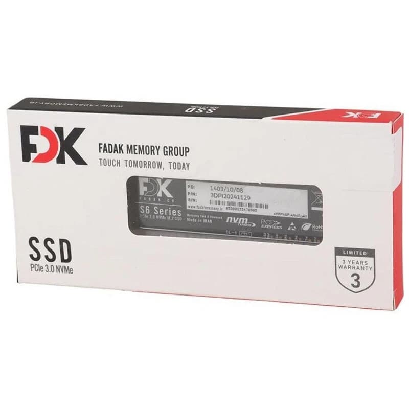 حافظه SSD فدک FDK S6 512GB M.2 — تصویر ۳