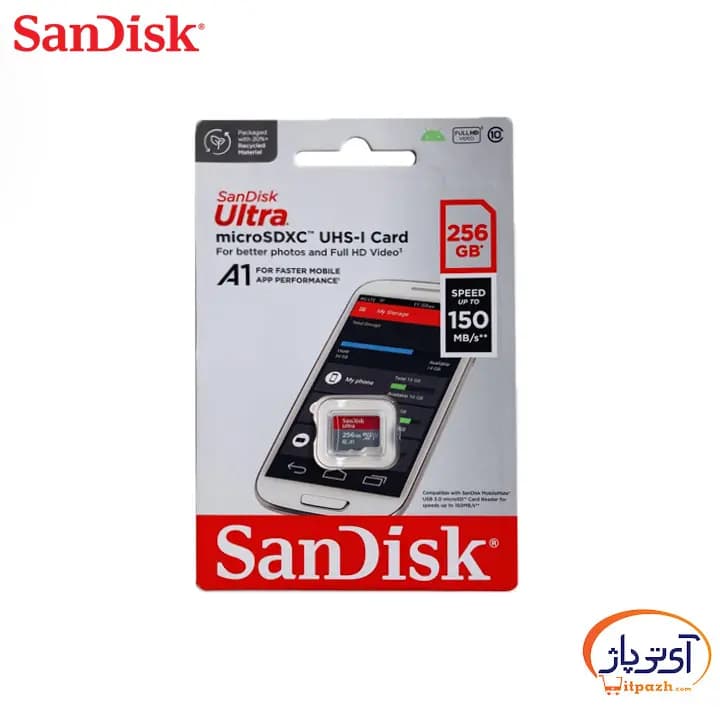 کارت حافظه MicroSD سندیسک Ultra ظرفیت 256 گیگابایت سرعت 150MB/s — تصویر ۳