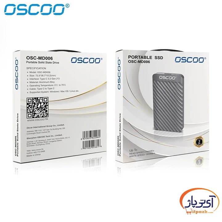 حافظه اس اس دی اکسترنال اوسکو OSCOO OSC-MD006 ظرفیت 1 ترابایت — تصویر ۵