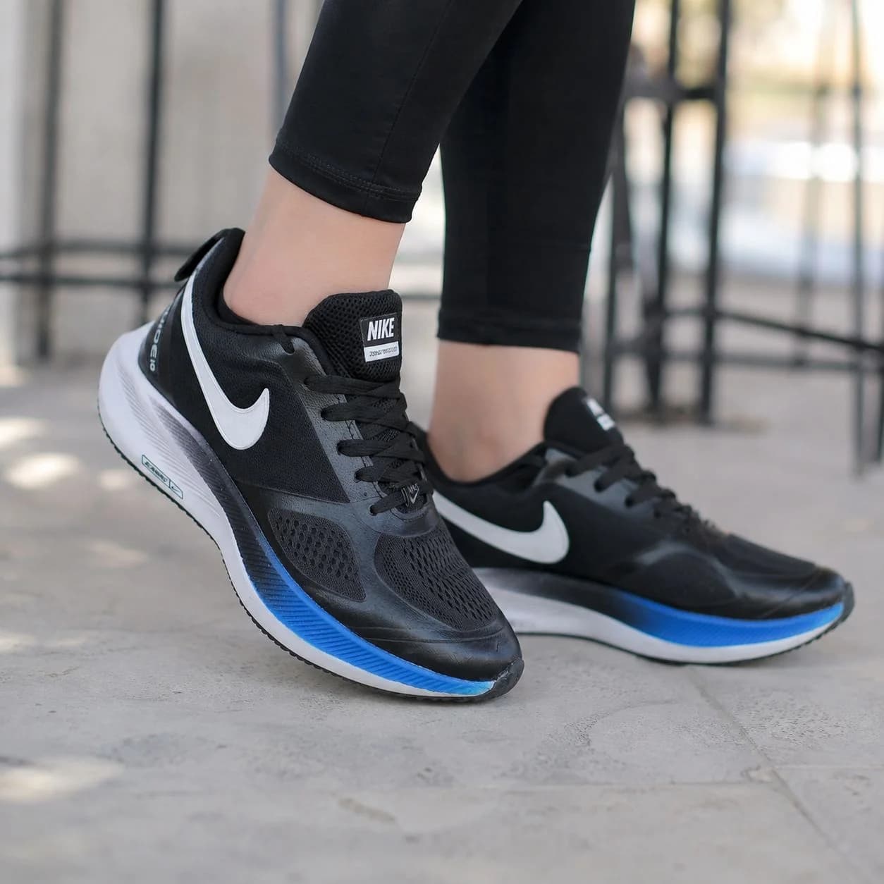 کتانی اسپرت طبی زنانه و مردانه رانینگ مدل نایک گاید پلاس(NIKEGUDEIO)|سایز37-40|تنفسی|سفید-آبی