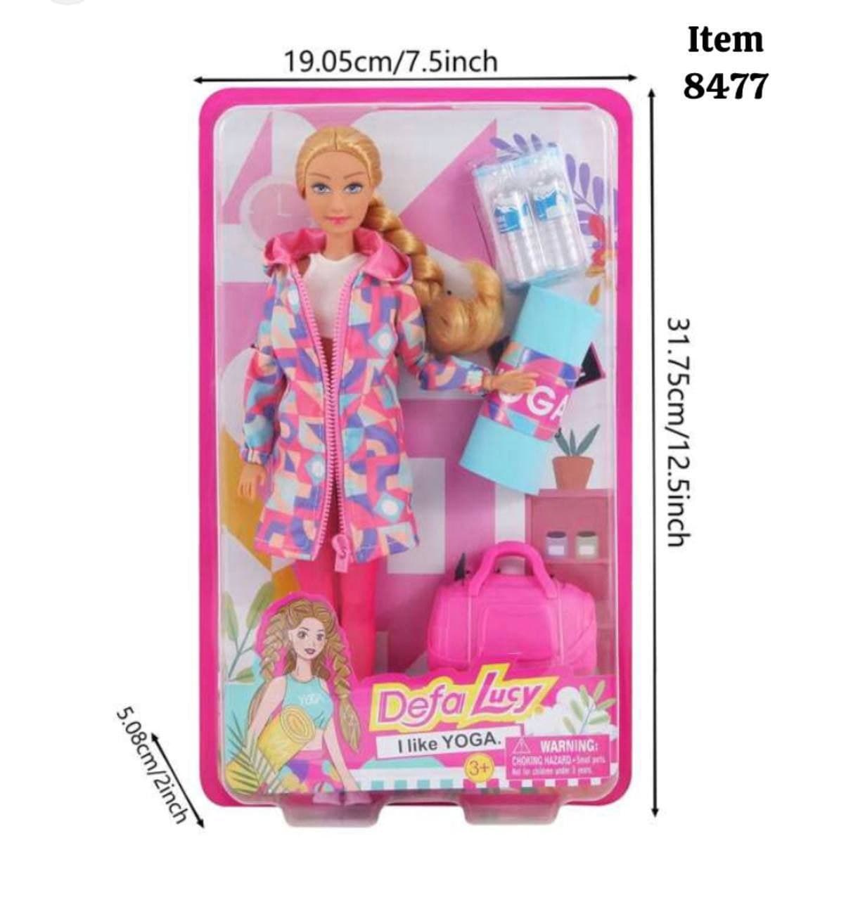 عروسک باربی یوگا برند defa lucy ایتم 8477 کد 2 — تصویر ۳