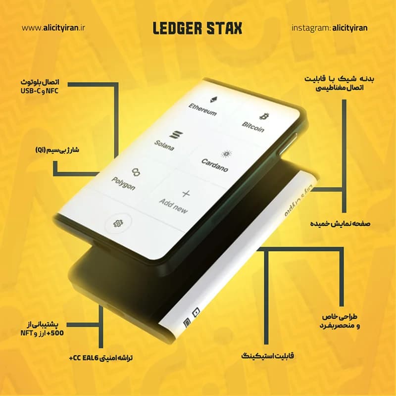 کیف پول لجر استکس Ledger Stax — تصویر ۵