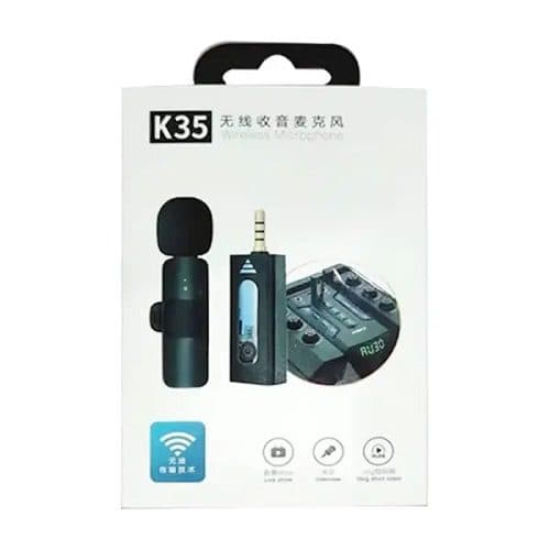 میکروفون یقه ای بی سیم مدل K35 یک میکروفونه با رابط جک 3.5 میلی‌متر — تصویر ۹