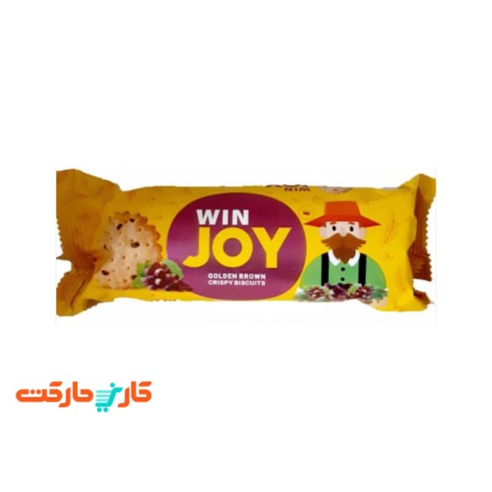 بیسکویت مغزدار با تکه های کشمش وین جوی (Win Joy) 150 گرم — تصویر ۲