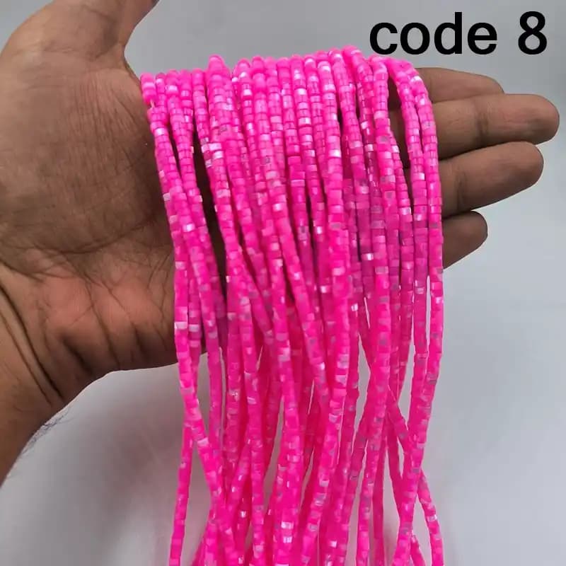 ریسه سنگ صدف واشری سایز 4 میلیمتر کد 1888 — تصویر ۸