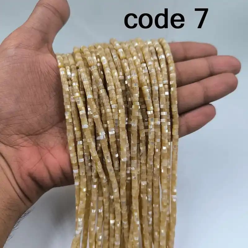 ریسه سنگ صدف واشری سایز 4 میلیمتر کد 1888 — تصویر ۷