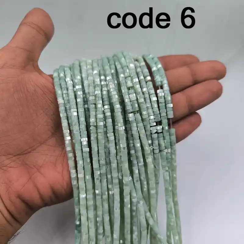 ریسه سنگ صدف واشری سایز 4 میلیمتر کد 1888 — تصویر ۶