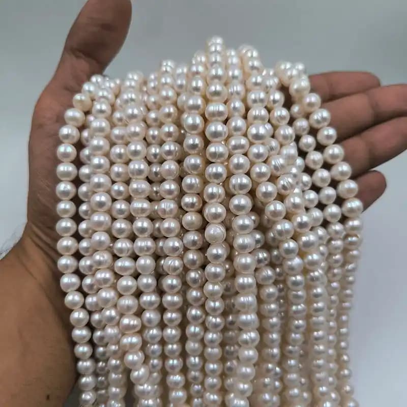 ریسه مروارید پرورشی سایز 8 میلیمتر کد 1885 — تصویر ۵