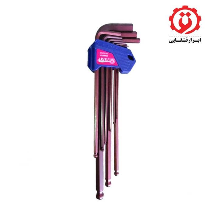 آچار آلن سر گرد آریل کارتی فوق بلند 9 عددی مدل ALF0994B — تصویر ۲