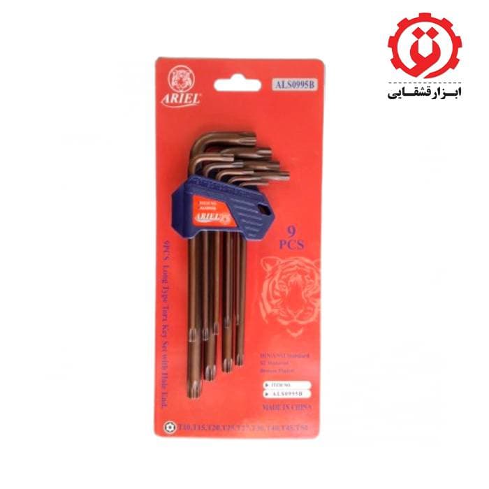 آچار آلن ستاره ای آریل کارتی بلند 9 عددی مدل ALS0995B — تصویر ۳