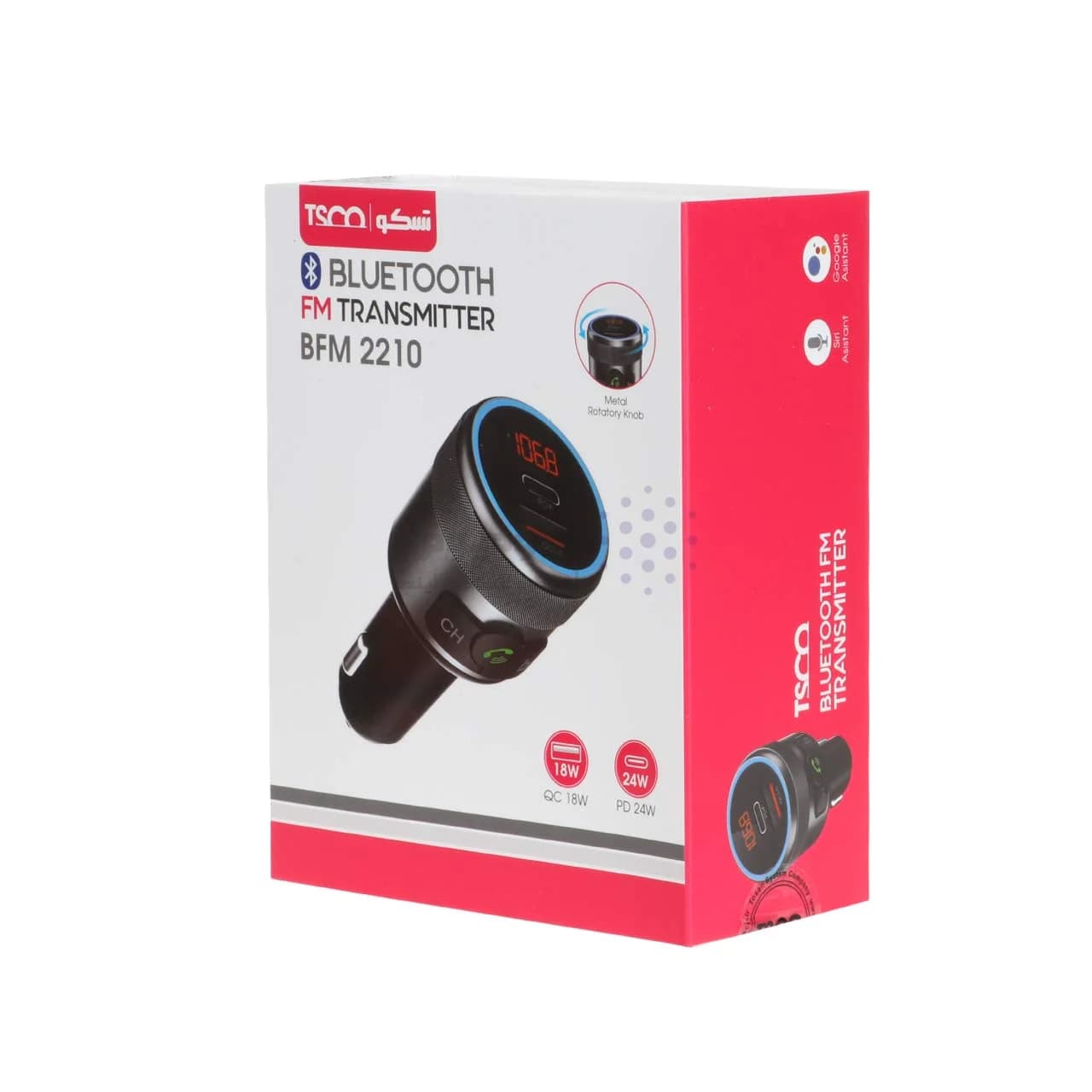 پخش کننده بلوتوث FM و شارژر فندکی خودرو Tsco مدل BFM 2210 – مشکی — تصویر ۵