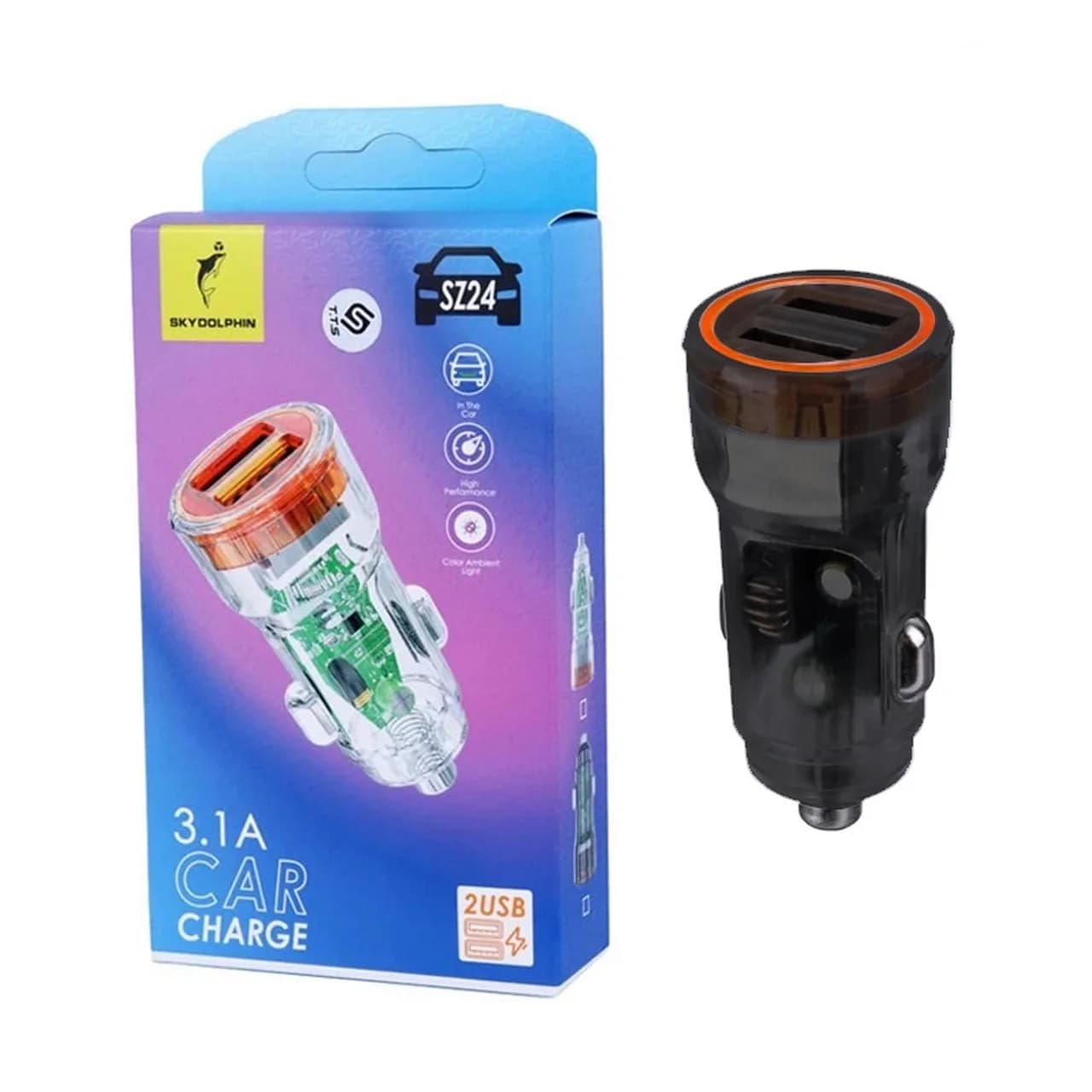 شارژر فندکی دو پورت SKY DOLPHIN مدل SZ24 – مشکی – TCO — تصویر ۷