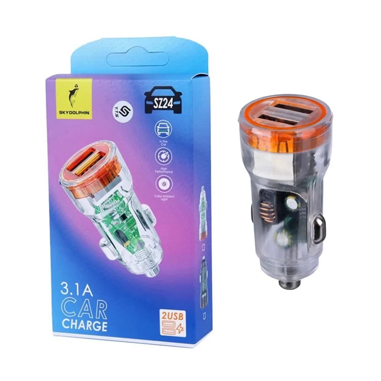 شارژر فندکی دو پورت SKY DOLPHIN مدل SZ24 – نارنجی – TCO — تصویر ۷