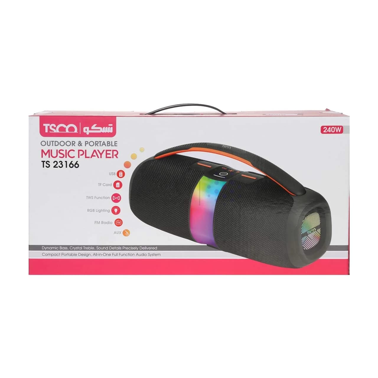 اسپیکر بی سیم 40 وات TSCO مدل TS 23166 – مشکی — تصویر ۸