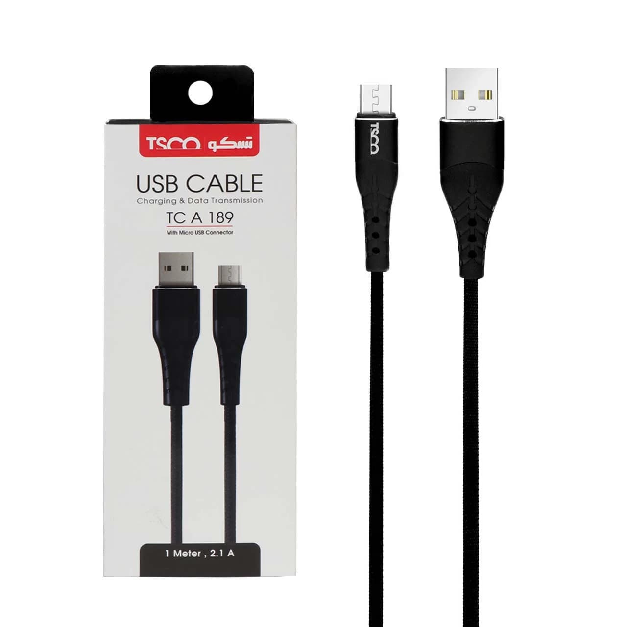 کابل شارژ و دیتا فست اندروید TSCO مدل TCA 189 – مشکی(گارانتی 12 ماهه TSCO ) — تصویر ۳