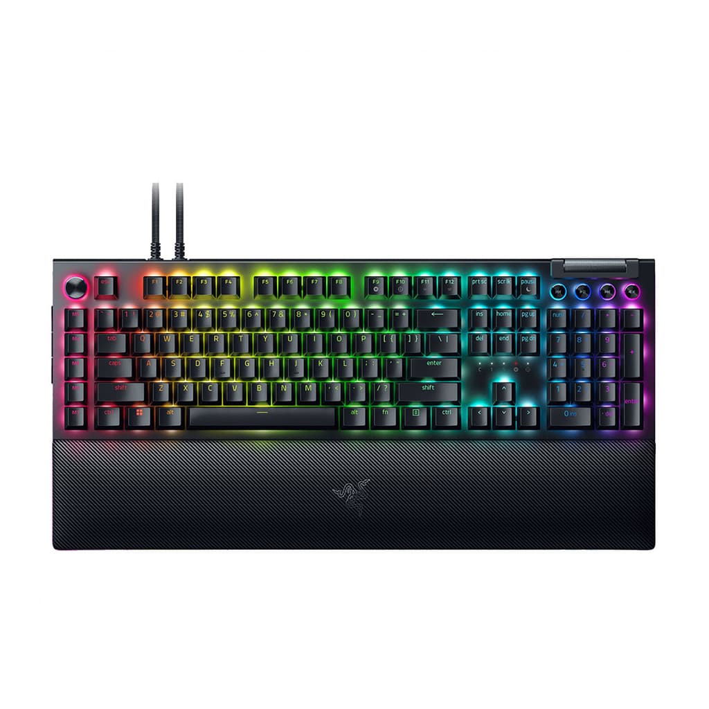 کیبورد گیمینگ ریزر مدل RAZER BLACKWIDOW V4 PRO – YELLOW SWITCH