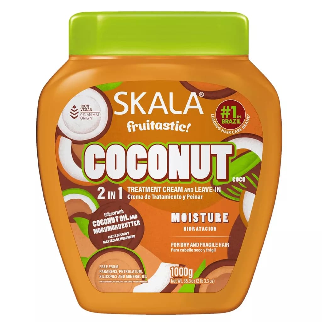 کرم مو فر اسکالا حالت دهنده و آبرسان و تغذیه کننده عمیق نارگیل SKALA COCONUT 2in1 — تصویر ۵