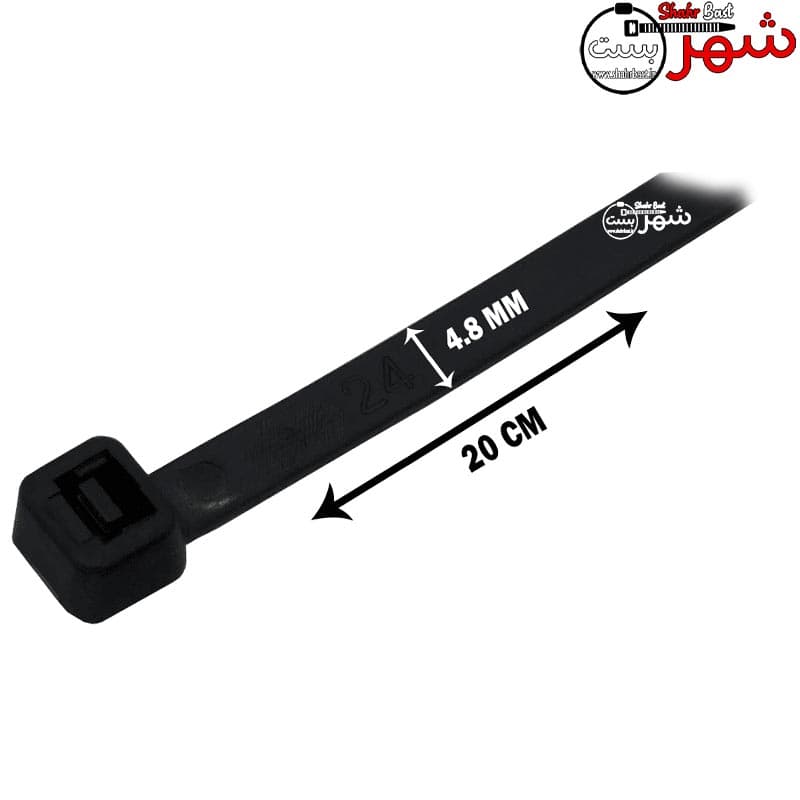 بست کمربندی پلاستیکی وای وای 20سانتیمتر عرض 4.8میلیمتر (YY) — تصویر ۴