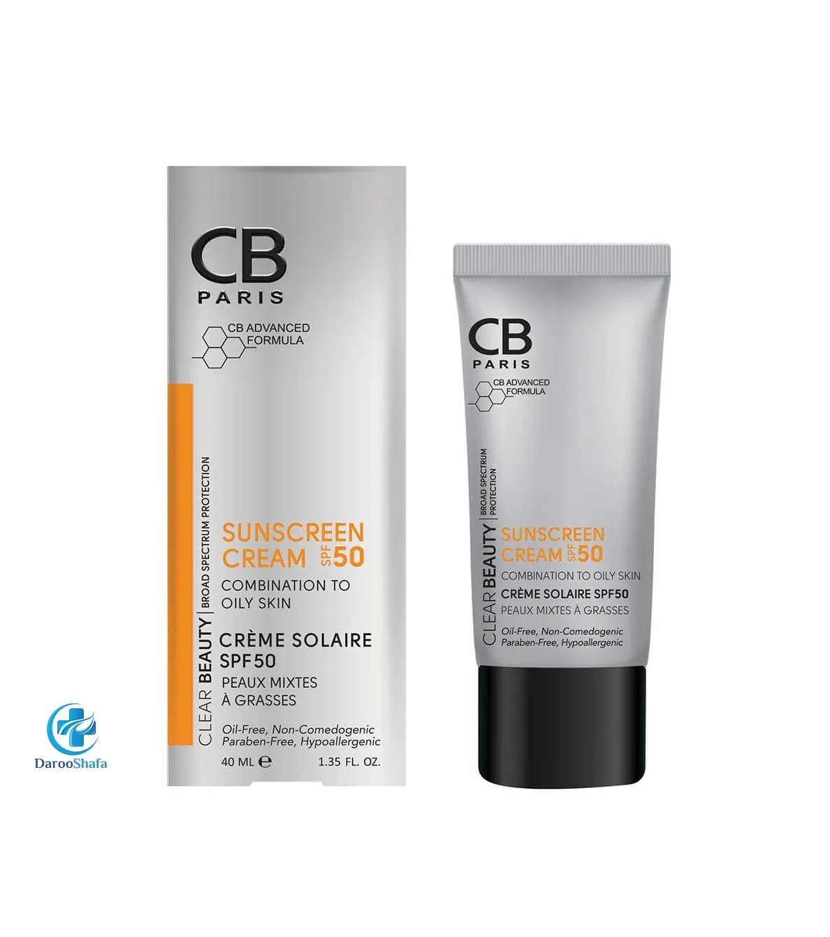 کرم ضد آفتاب پوست چرب SPF 50 سی بی پاریس — تصویر ۳