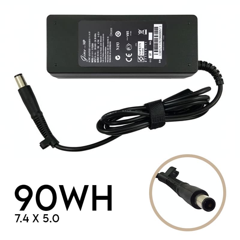 آداپتور لپ تاپ اچ پی 90W | برند Gimo | ولتاژ 19.0V 4.74A | سر فیش سردلی ( 5.0*7.4 میلی متر ) — تصویر ۹