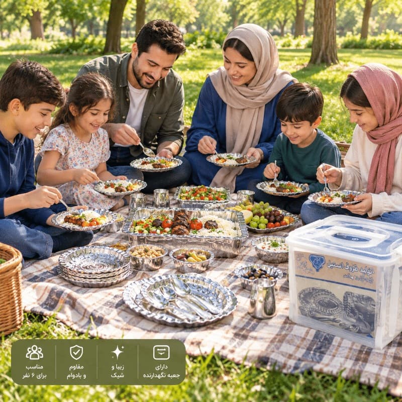 ست سرویس غذا خوری استیل MK6 — تصویر ۱۱