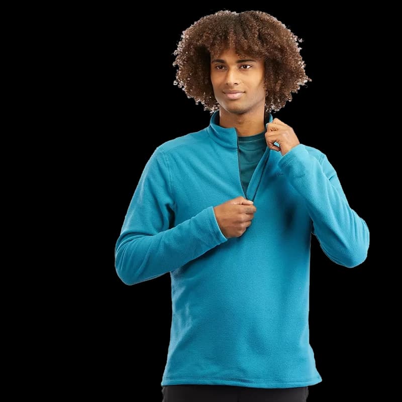 پلار نیم زیپ کچوا مدل Quechua Fleece MH100 — تصویر ۴
