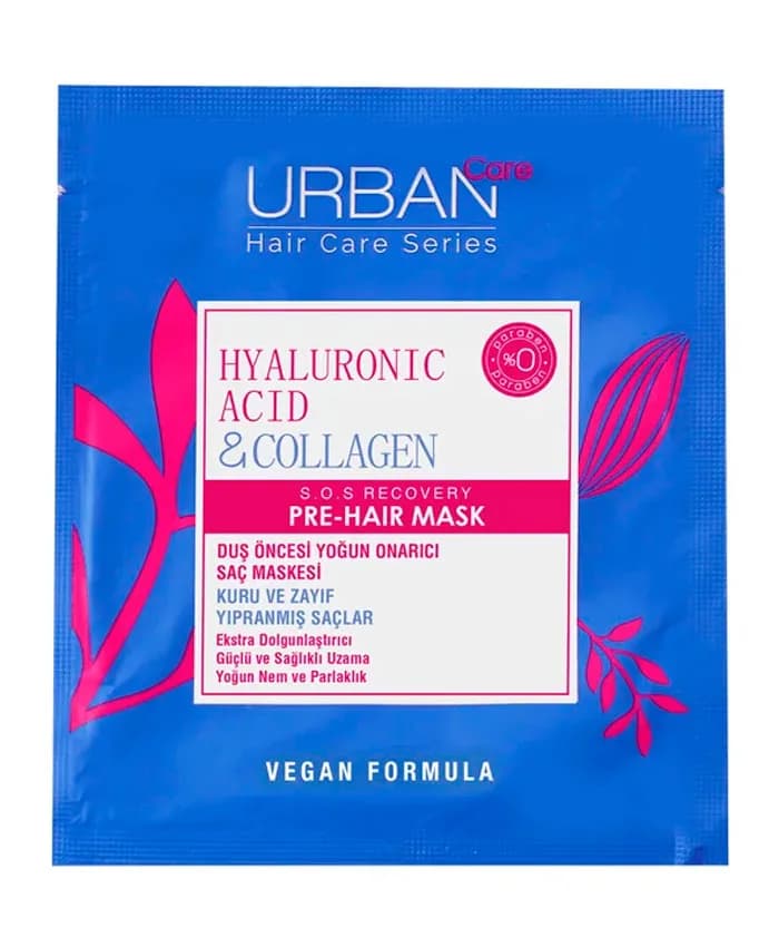 ماسک مو ورقه ای آبرسان اوربان کر Urban Care حاوی هیالورونیک و کلاژن حجم 50 میل — تصویر ۲