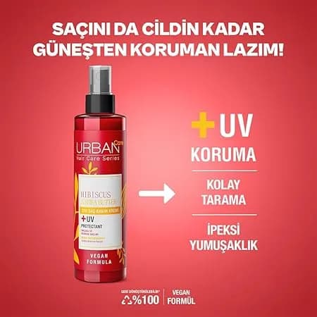 اسپری دوفاز اوربن کر Urban Care موهای فر عصاره گل ختمی و شی باتر حجم 200 — تصویر ۳