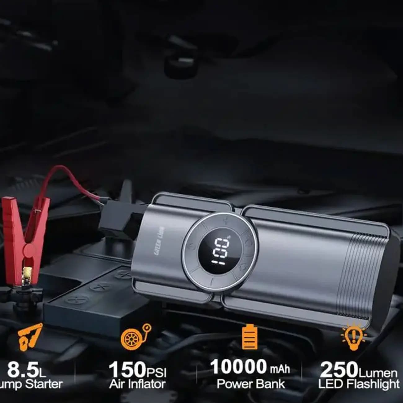 جامپ استارتر گرین لاین مدل Green Lion Portable Jump Starter — تصویر ۹
