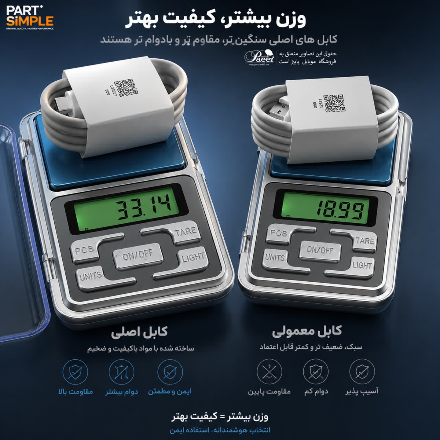 کابل شارژ اصلی شیائومی نسخه چیپ‌دار | مناسب Xiaomi 14 — تصویر ۱۰