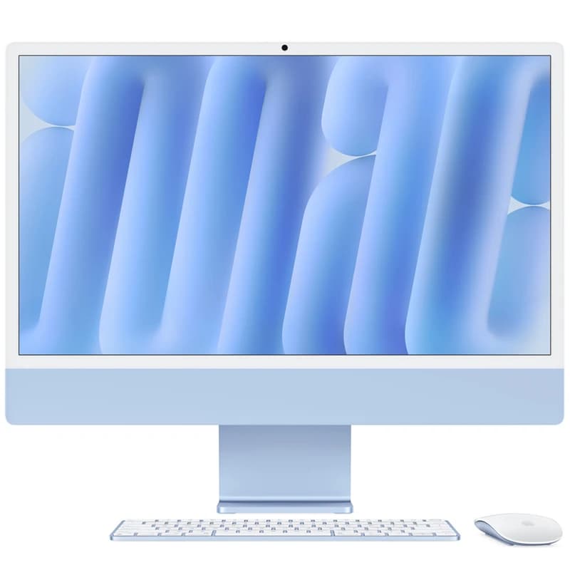 کامپیوتر All in One اپل 24 اینچی مدل iMac MWUF3 2024 M4 16GB 256GB آبی